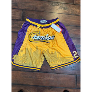 HEADGEAR | Crenshaw Classics LA Lakers Athletic Shorts M Yellow Purple